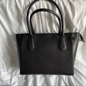 Dagne Dover 13” Classic Tote Onyx leather stingray